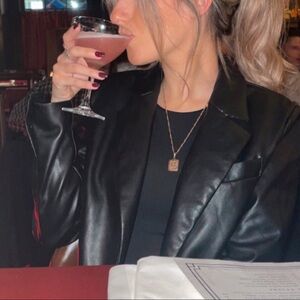 Black Leather Blazer